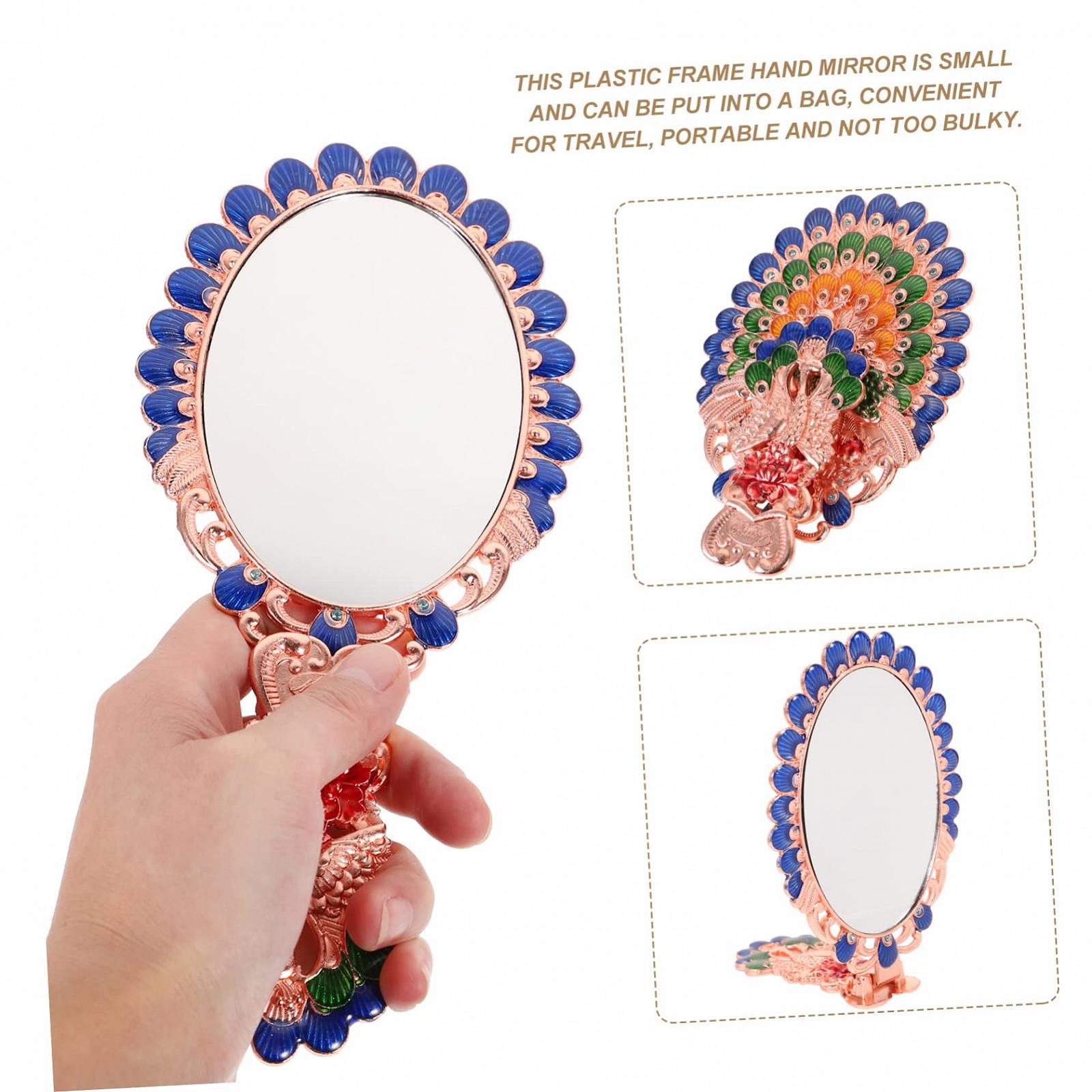 Зеркало Angoily 5St Ретро-косметическое зеркало винтажное ручное зеркало с животным наполнением ретро-ручное зеркало портативное ручное зеркало зеркало маленькое ручное зеркало портативное зеркало путешествия стекло, фото №3