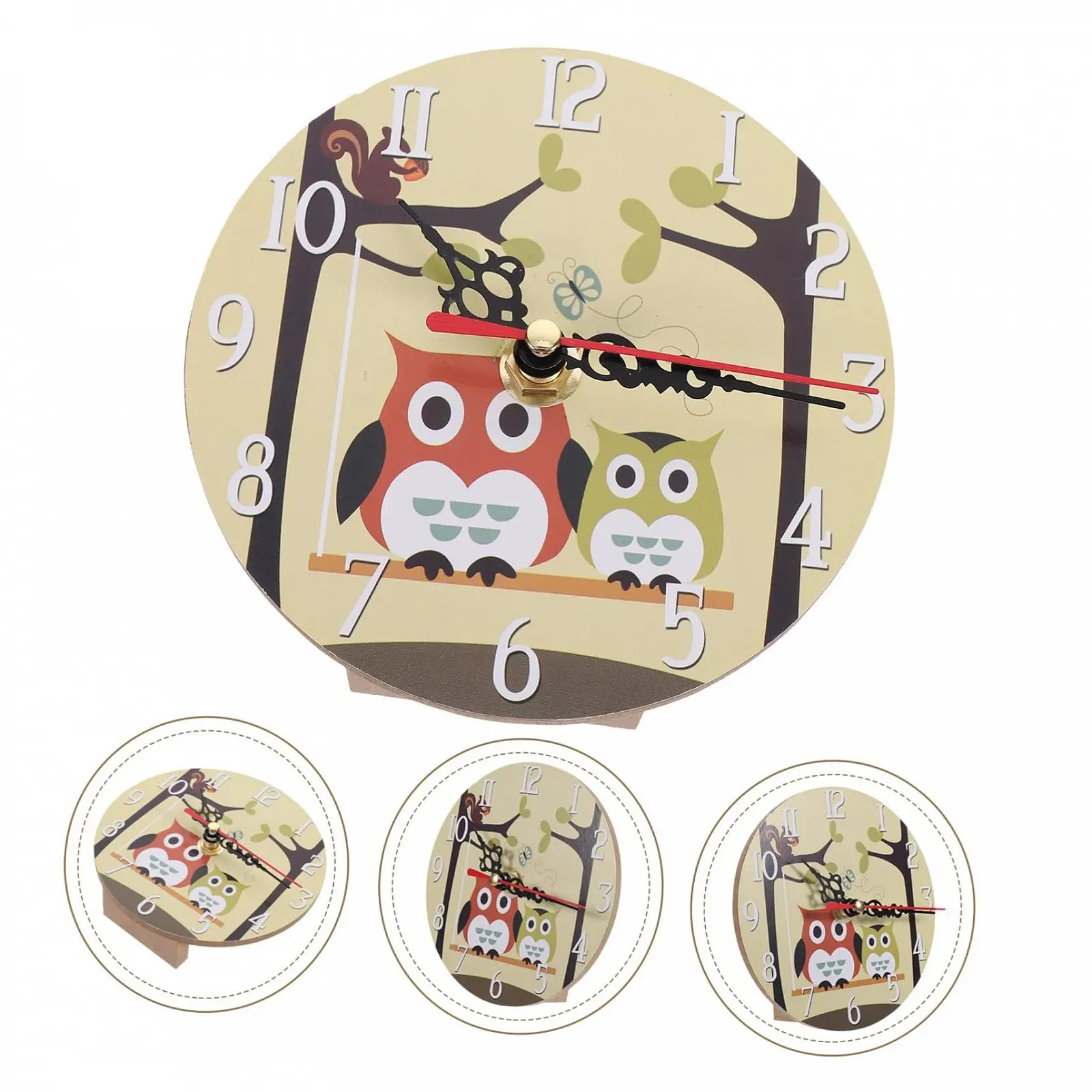 Настольные часы MUCKLILY Ретро Дизайн Мультяшный Бесшумный Точное Измерение времени Компактный, фото №3