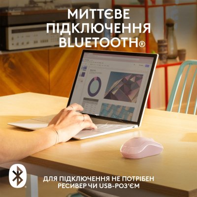 Мышка Logitech M240 Silent Bluetooth Rose (910-007121), фото №3 Мышка Logitech M240 Silent Bluetooth Rose (910-007121), фото №3
