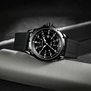 Годинник SAPPHERO Кварцовий Хронограф Дата Календар Силіконовий Ремінець 30М Водонепроникний Чорний Синій synthetic.ua - Фото 1