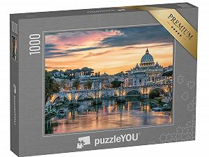 Пазл puzzleYOU Rome Закат над Римом вечером 1000 деталей - Фото 1