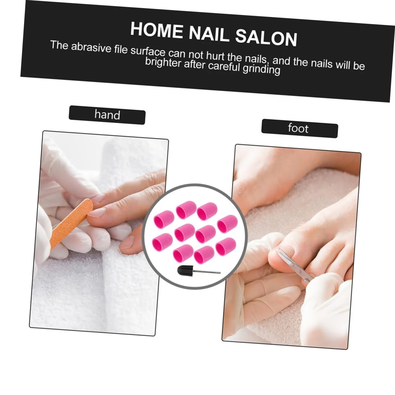 Набор для маникюра PACKOVE C шлифовальными колпачками и головкой, фото №8