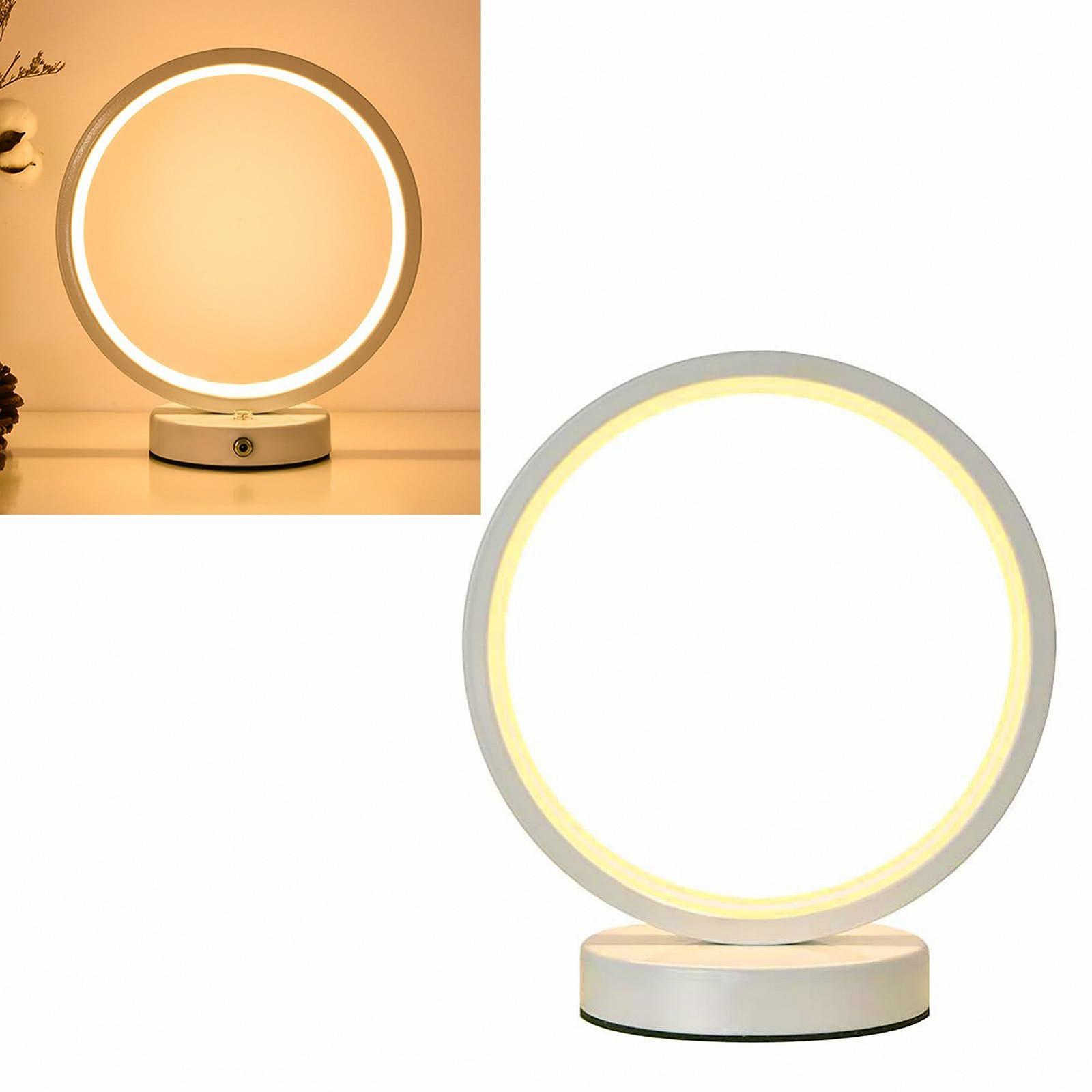 LED Настільна лампа Jiawu приліжкова сенсорне керування кругла основа тепле світло, фото №5