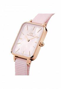 Часы Daniel Wellington Quadro Ткань (полиэстер) Розовое Золото, DW00100509 synthetic.ua - Фото 1