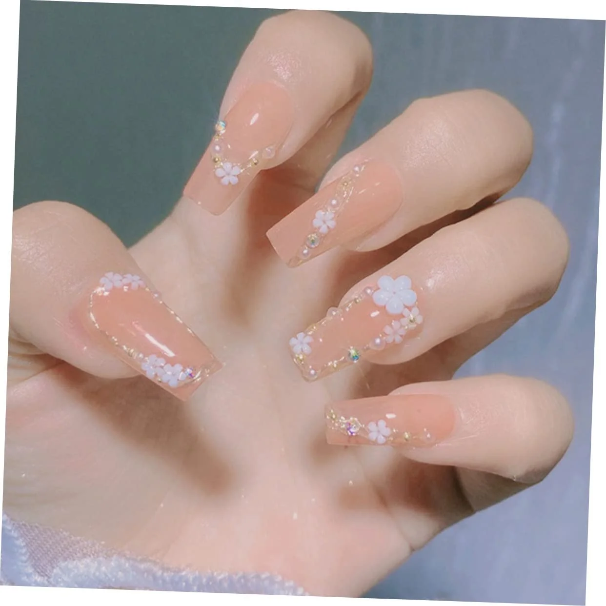 Наклейка для ногтей Бантик Цветочный Мини 2 шт, фото №4