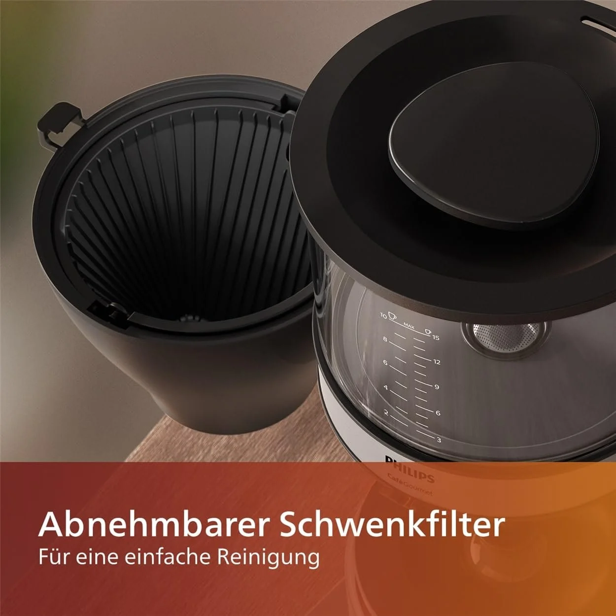 Фильтрующая кофеварка Philips 1.25 литра до 15 чашек Black/Silver (HD5416/60), фото №4 Фильтрующая кофеварка Philips 1.25 литра до 15 чашек Black/Silver (HD5416/60), фото №4