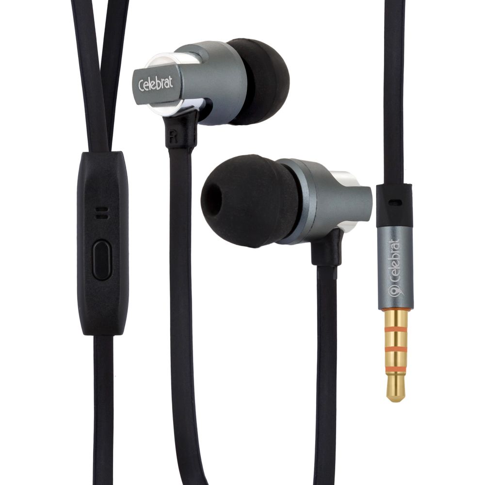 Проводные наушники с микрофоном и чистым звуком Celebrat C8 3.5 mm 1.2 м Black, фото №1
