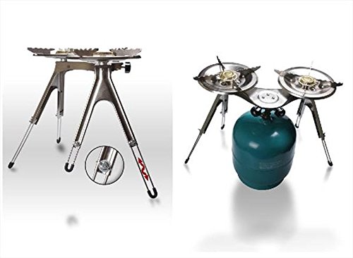 Плита rg-vertrieb Плита Газова Плита Пот Кришка Двошарова Пальник Кемпінгова Плита для Газових Балонів 22 см, фото №5