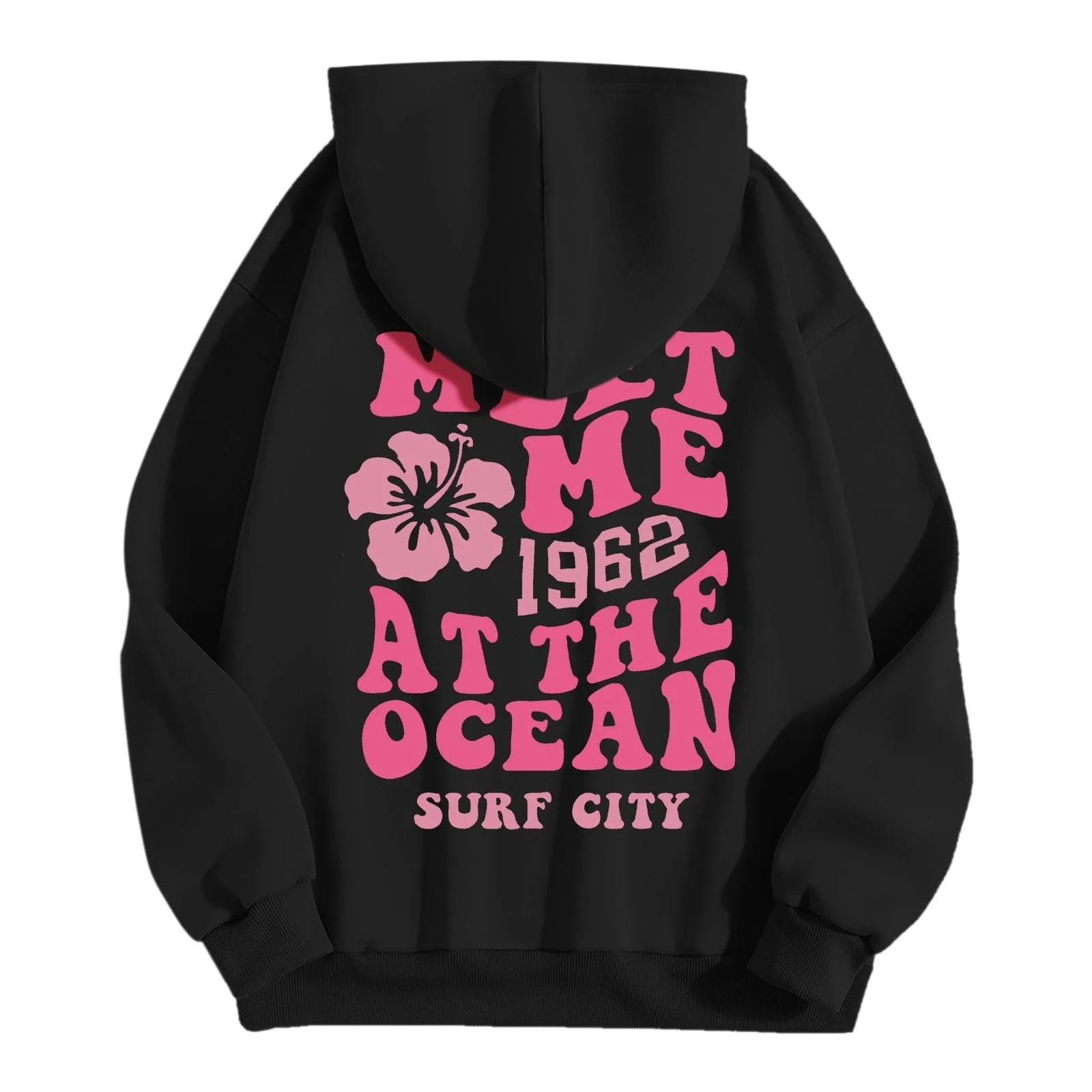 Женский пуловер с капюшоном и принтом на спине, повседневная толстовка с буквенным принтом, теплое худи, милый переходный худи, базовый винтажный пуловер E-Girl в стиле 90-х, топы для девочек-подростков, рубашка с длинными рукавами, фото №5