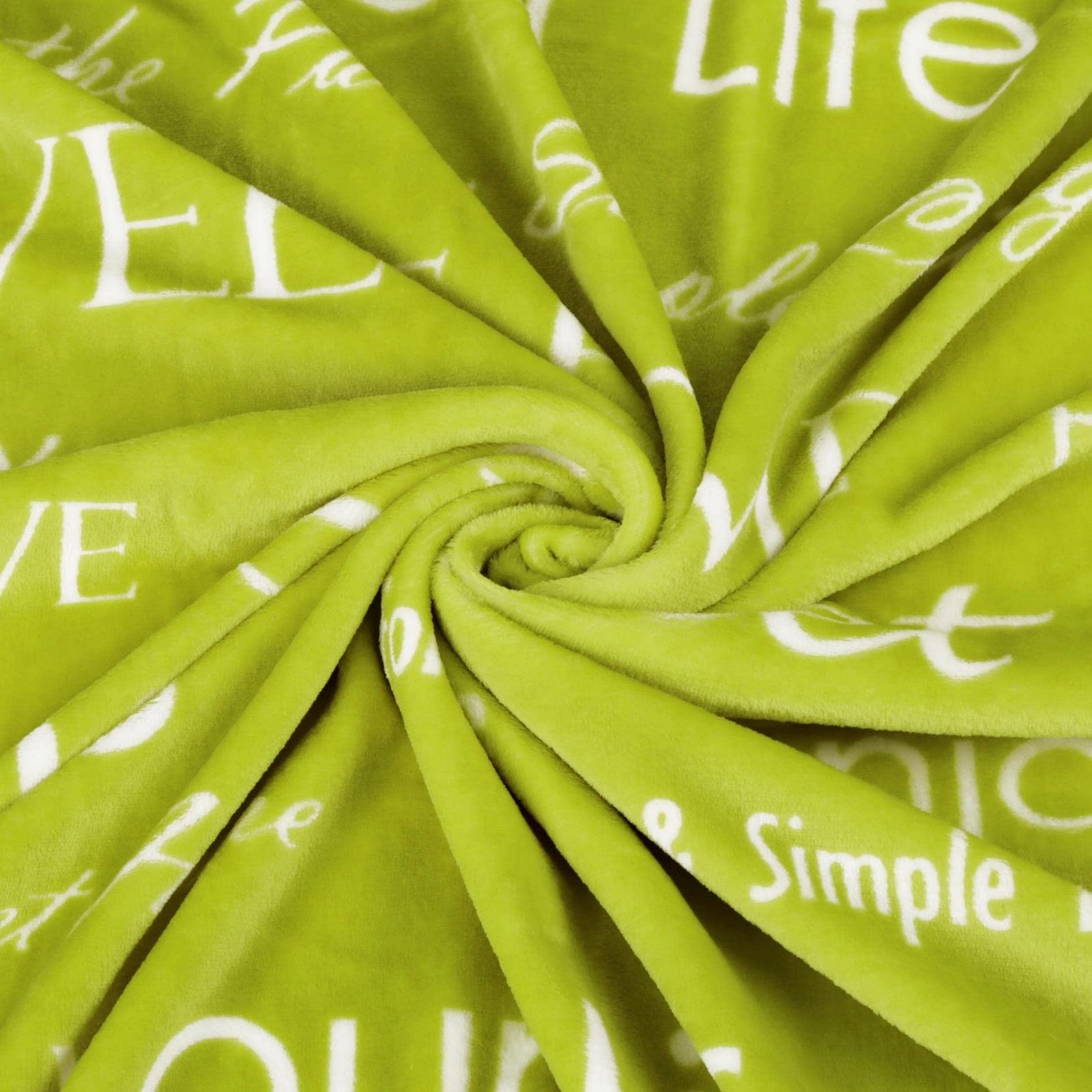 Плед Фланелевий ESTEXO з літерами 170 x 130 см Ківі, фото №3