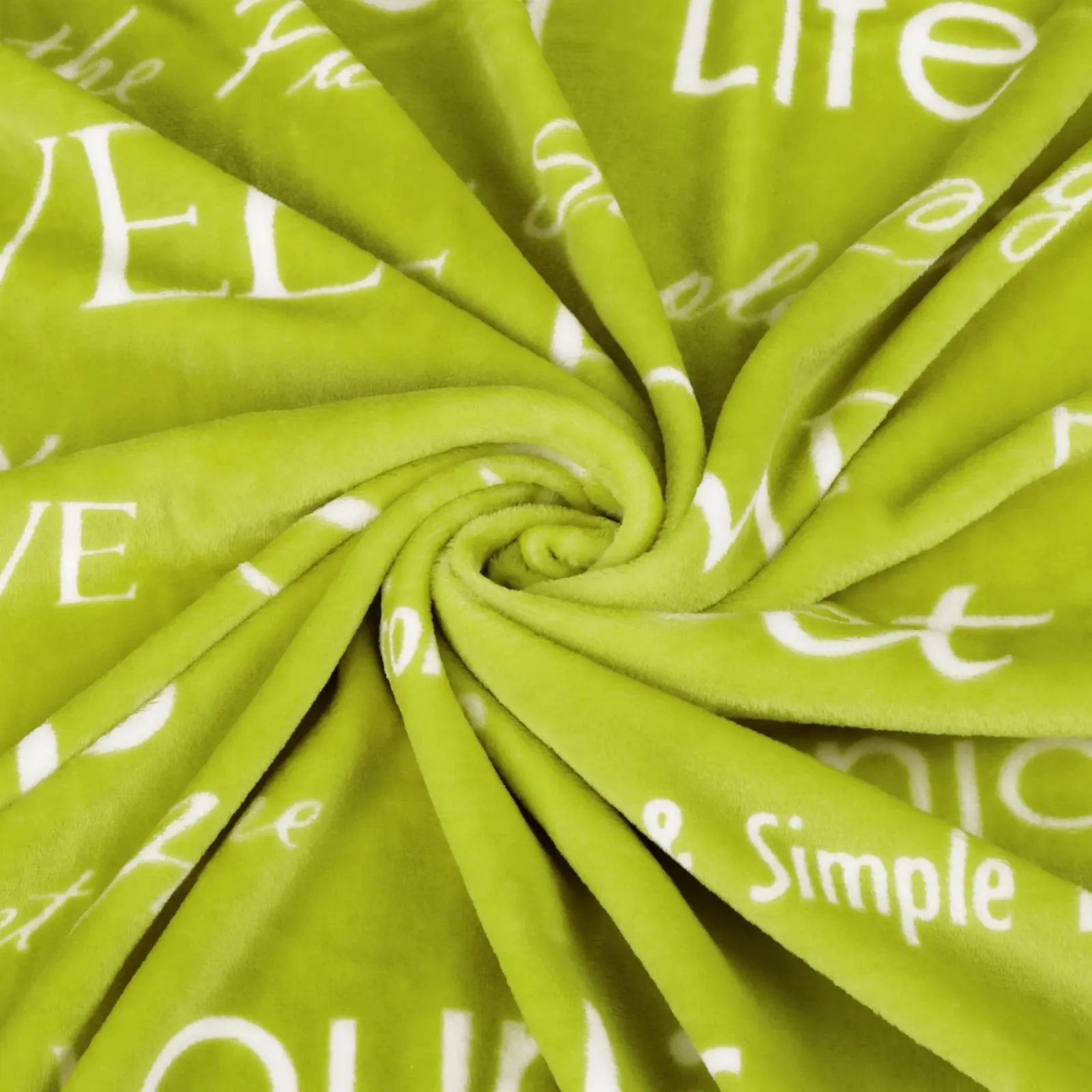 Плед Фланелевий ESTEXO з літерами 170 x 130 см Ківі, фото №3