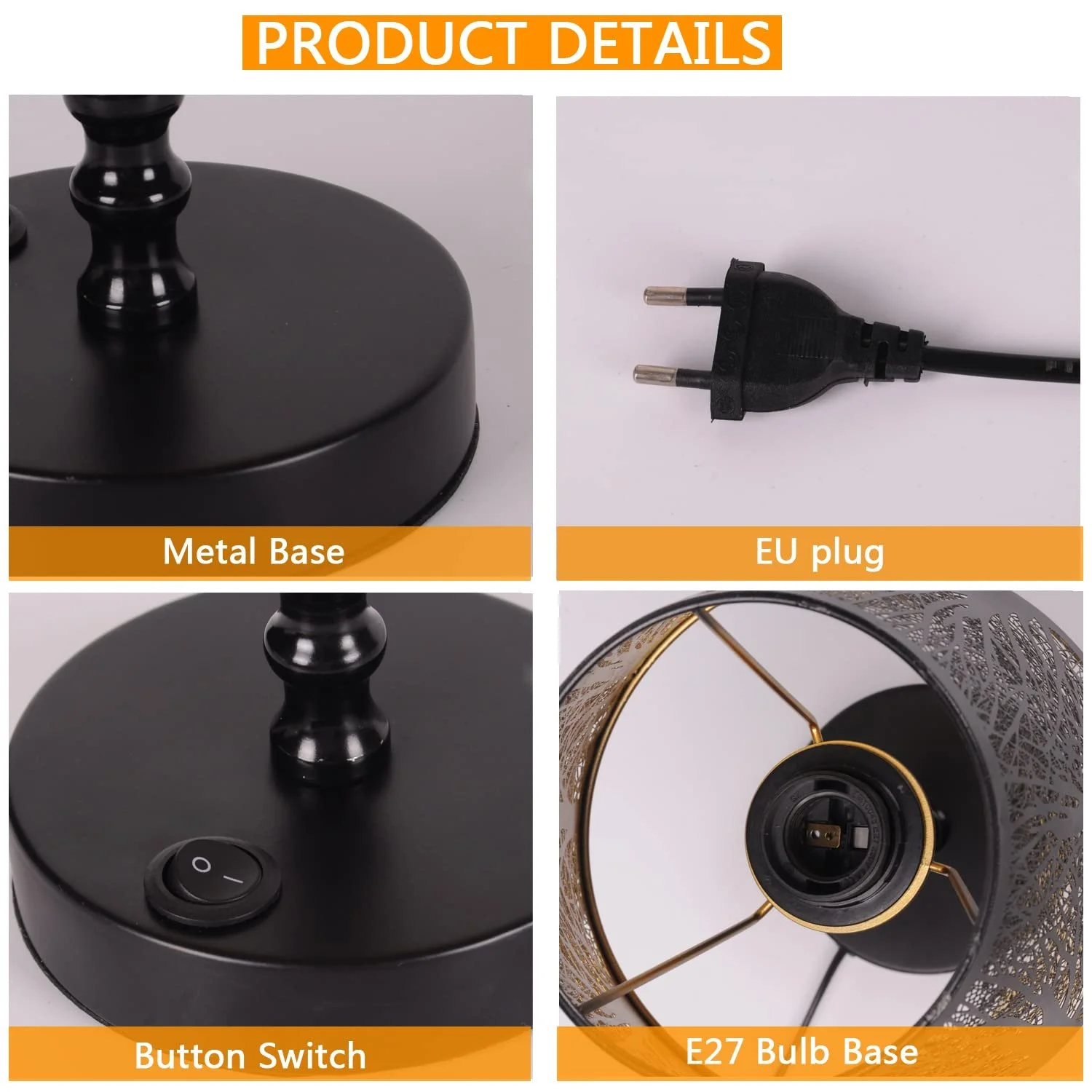 Настільна лампа Industrial Metal E27 Cage Shade Vintage Edison (No Bulb), фото №5