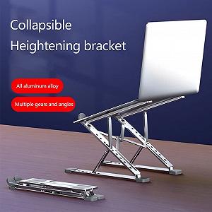 Подставка для ноутбука настольная алюминиевая, регулируемая, охлаждающая, противоскользящая synthetic.ua - Фото 1