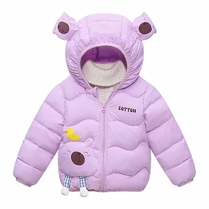 Зимняя куртка для девочек 164, зимняя пуховая куртка для мальчиков с капюшоном, теплая утепленная куртка для детей и малышей, верхняя одежда для холодной погоды - Фото 1