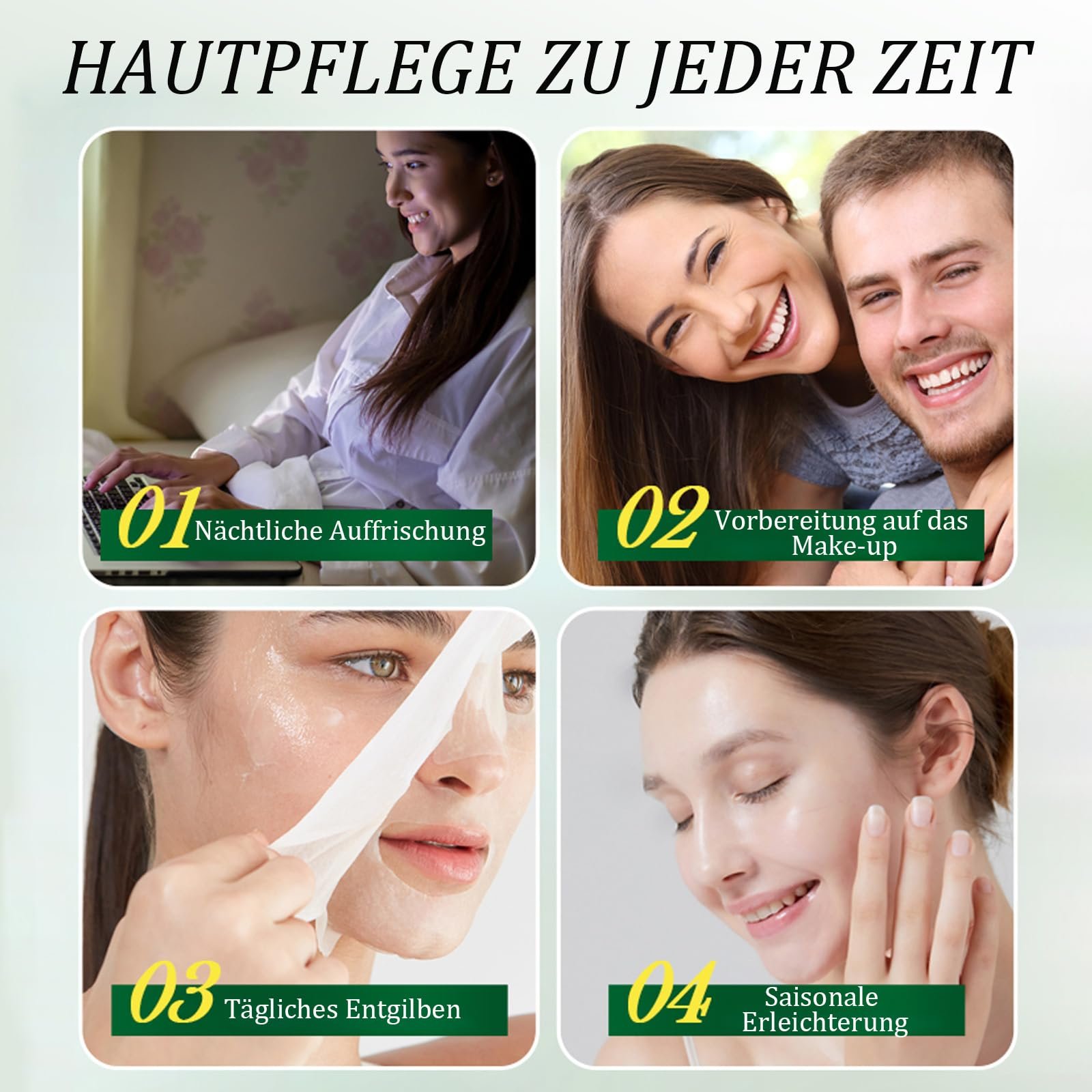 Маска для обличчя Soleneva, набір з 6 штук, заспокійлива, зволожуюча, фото №7