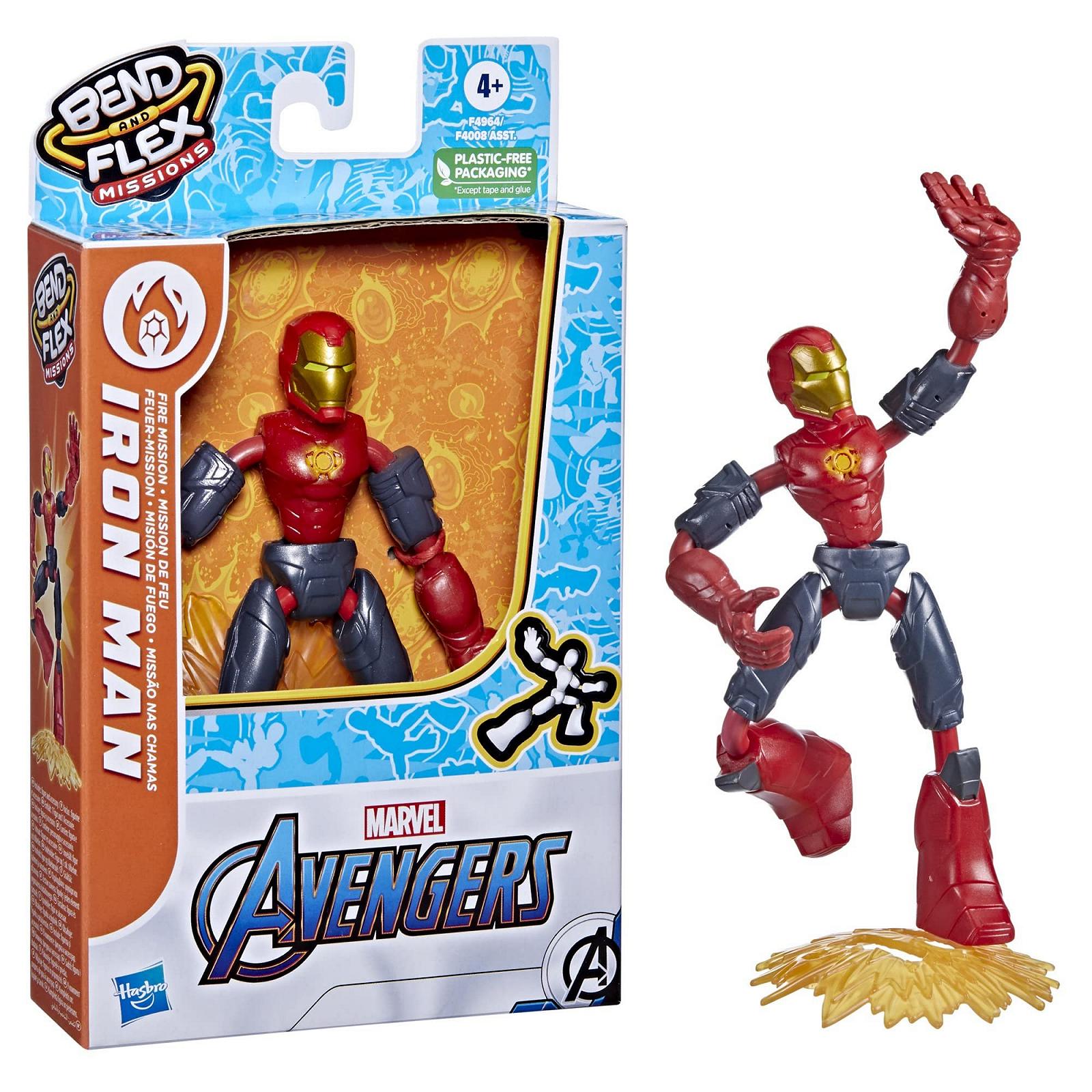 Фигурка подвижная Marvel Avengers Bend and Flex Missions Железный человек Fire Mission 15 см, фото №3