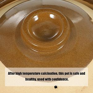 Глиняный горшок TOYANDONA Traditional Chinese для лекарственных трав и супов термостойкий керамический с крышкой synthetic.ua - Фото 1