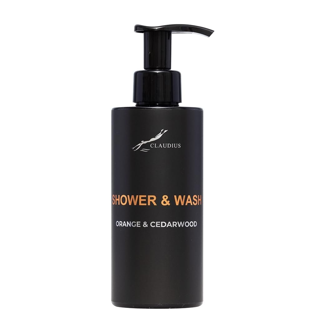 Гель для душу Shower & Wash Sweet Orange & Cedarwood з дозатором Чорний флакон 300 мл, фото №1