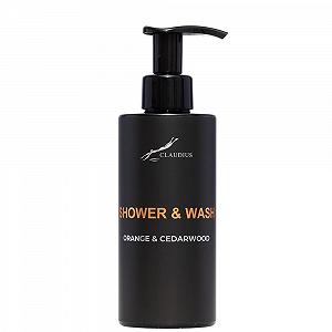 Гель для душу Shower & Wash Sweet Orange & Cedarwood з дозатором Чорний флакон 300 мл - Фото 1