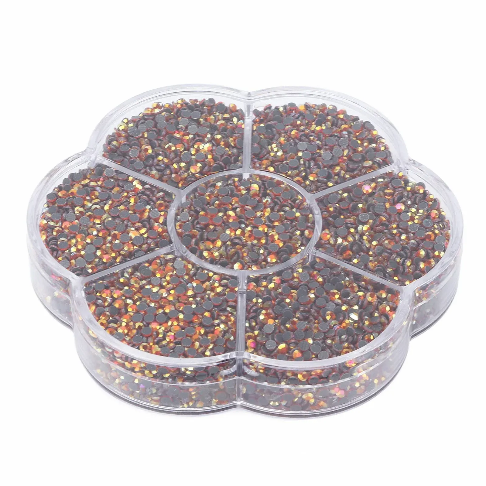 Стразы круглые Iridescent DIY 14400 штук, разноцветные, фото №4