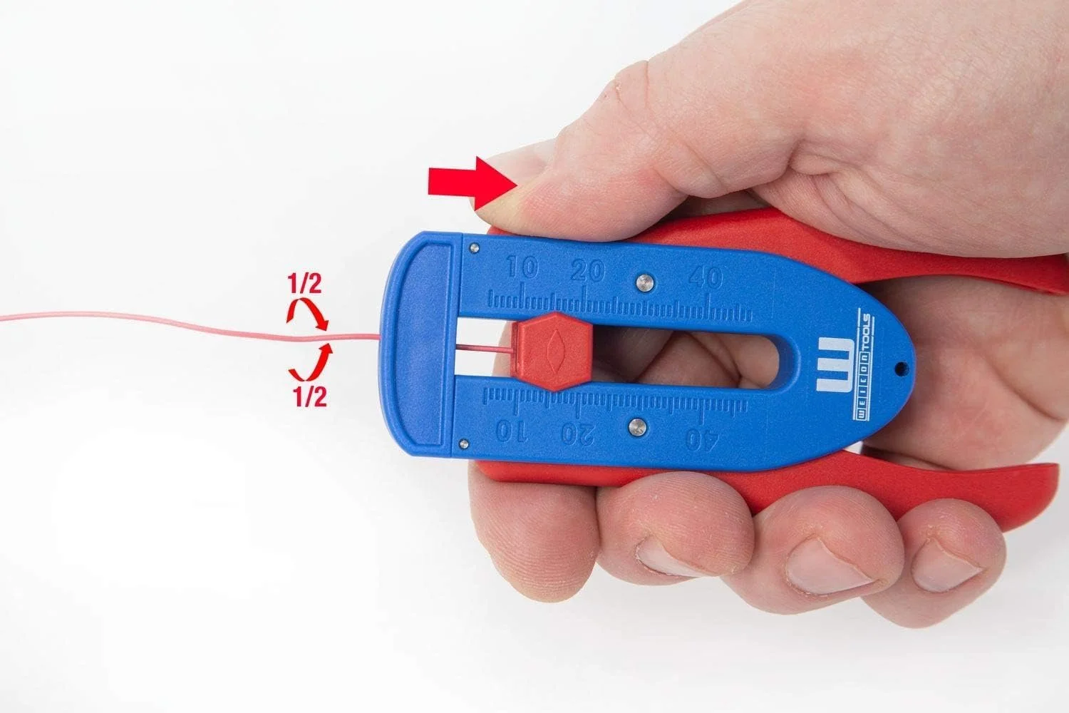 Прецизионный инструмент для снятия изоляции WEICON Tools S для тонких проводов и жил 0.12 - 0.8 мм, фото №4