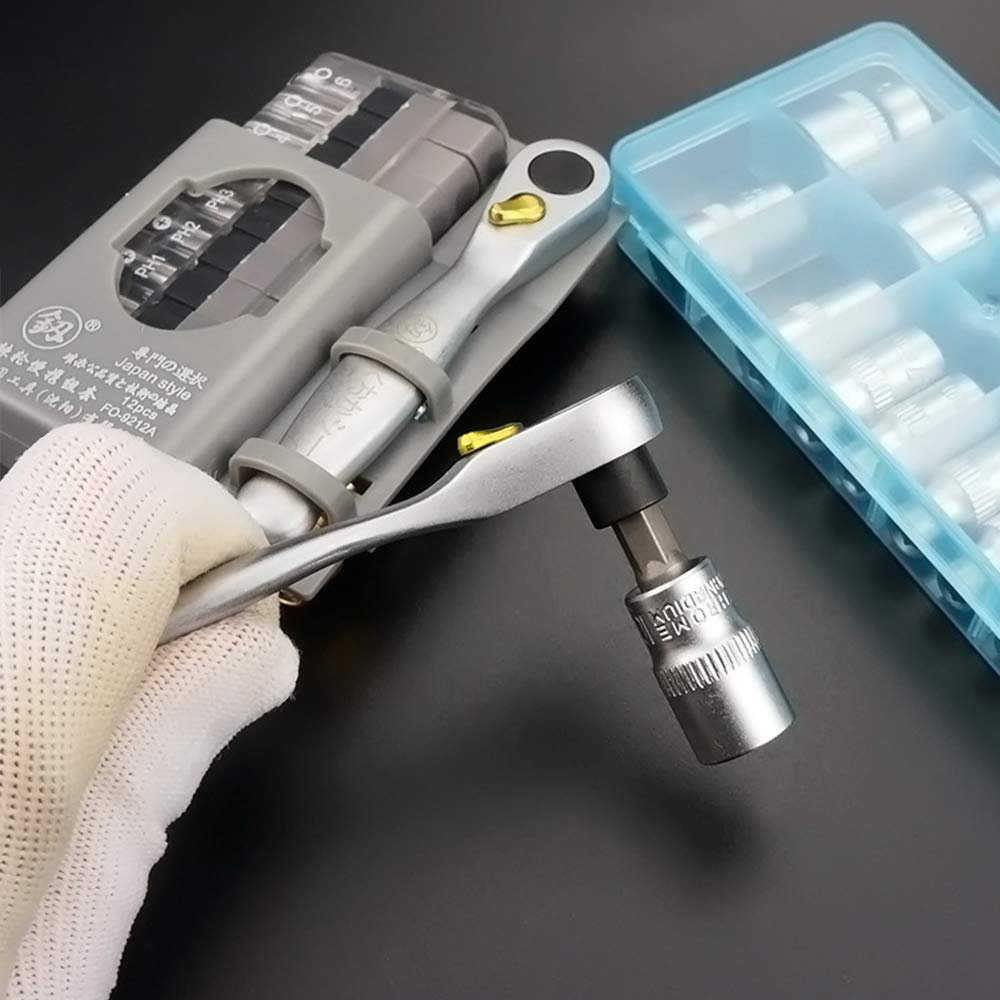 Набір викруток Mini 10 в 1 Torx Реверсивний Викрутка з плоскою, трикутною для окулярів, годинників, електроніки, телефону, фото №5