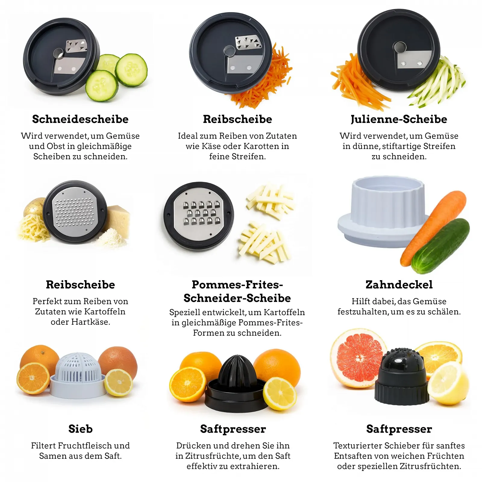 Овочевий спіралізатор Nourished Essentials Прозорий з чорними кришками, фото №5