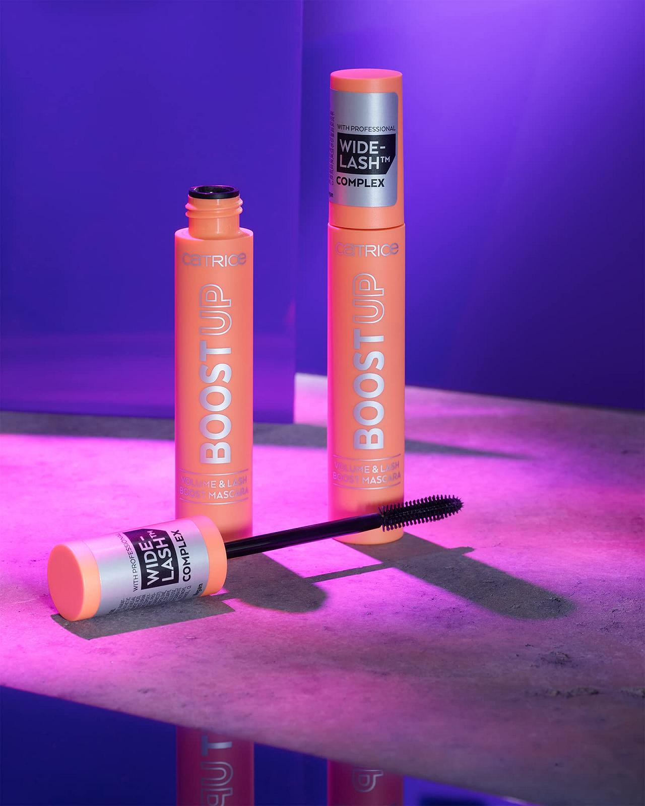 Туш для вій Catrice BOOST UP Volume & Lash Boost No. 010, об'ємна з оліями, сприяє росту вій, веган, чорний, фото №5