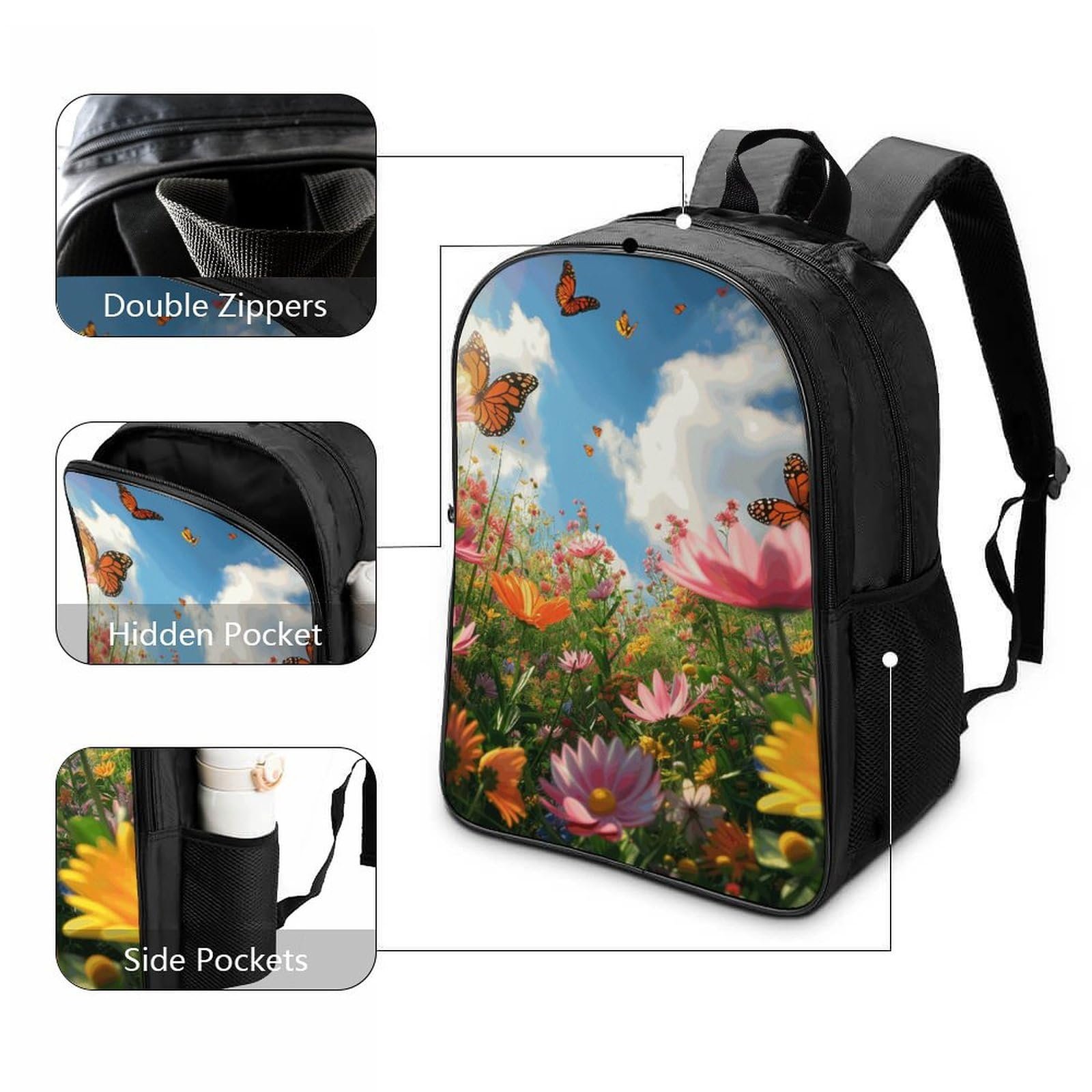 Шкільний Рюкзак DPEOANEBN Butterfly 40x28x16см, фото №3