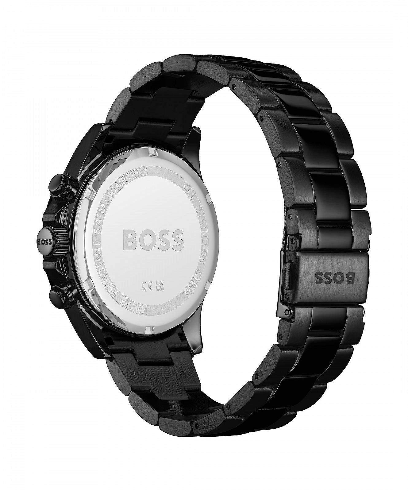 Хронограф BOSS Hero 43 мм, кварцевые часы, коллекция, нержавеющая сталь, браслет (звенья или сетка), функция даты, 3 дополнительных циферблата, водостойкость 5 ATM, фото №3