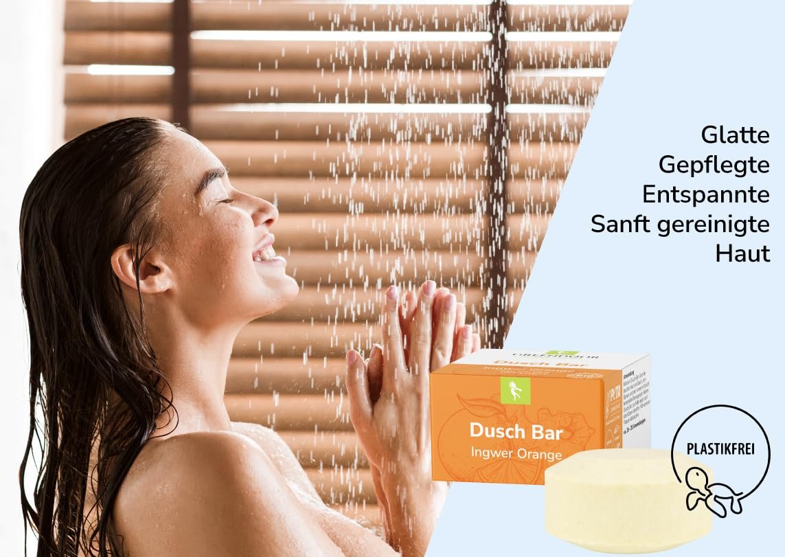 Твердый гель для душа GREENDOOR Shower Bar Ginger Orange 75 г, фото №4