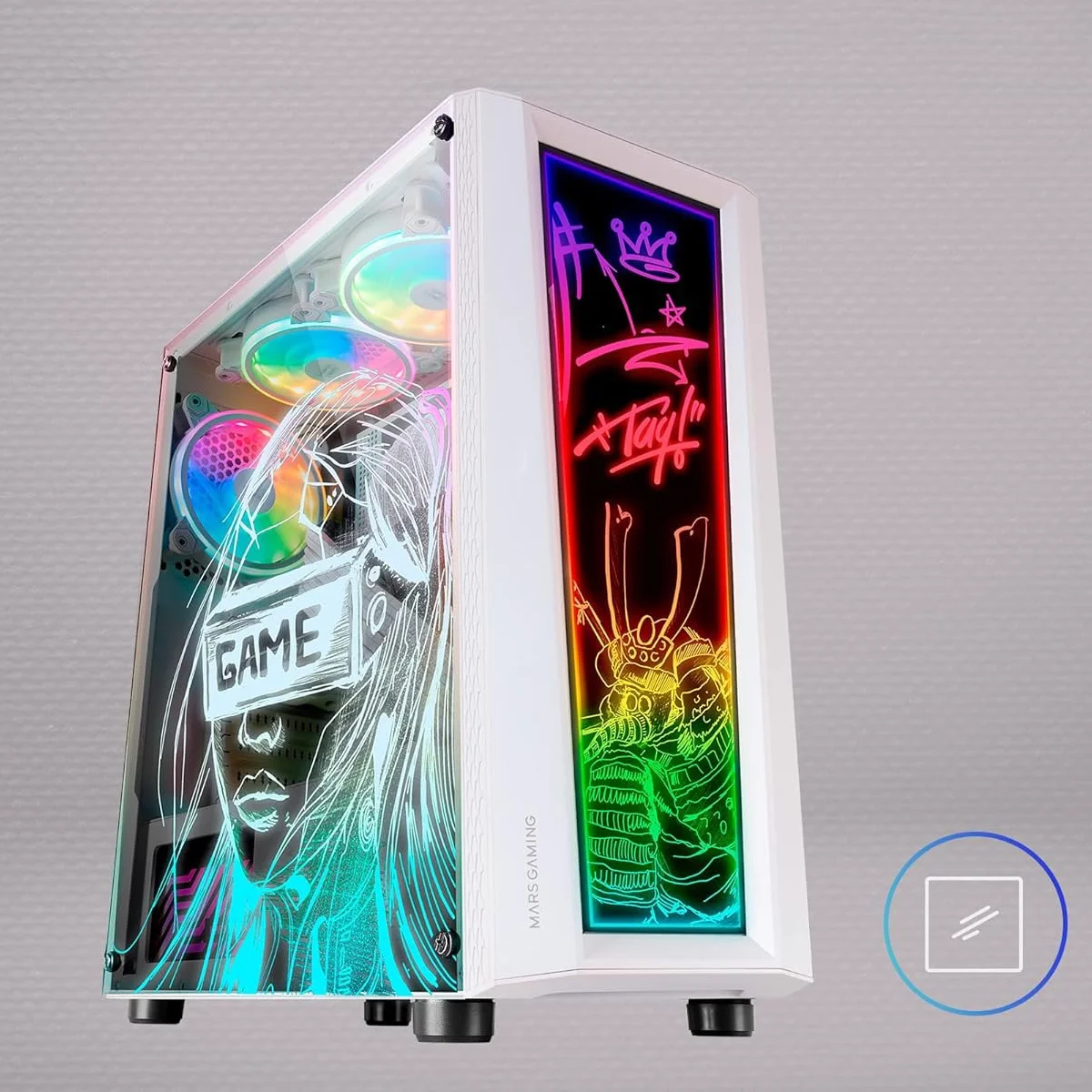 Корпус для ПК Mars Gaming MC-ART White / без БЖ / Білий, фото №3