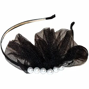 Обруч с жемчугом и кружевом - Фото 1