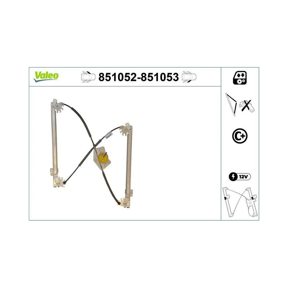 Склопідйомник VALEO 851052 для AUDI передній лівий, фото №1