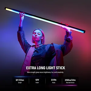 LED лампа-стік NEEWER TL120C RGB 42 Вт Чорний (2A42BD) synthetic.ua - Фото 1