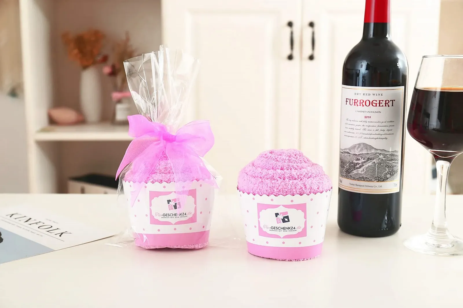 Носки с надписью "Wenn Du Das Lesen Kannst Bring Mir Wein / Kaffee / Book", фото №2