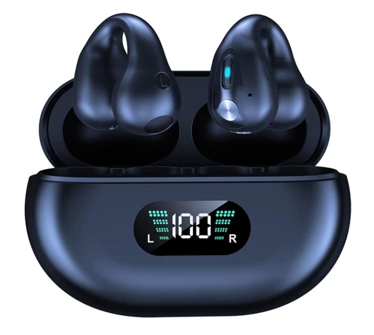 Наушники Bluetooth 5.3 Открытые Накладные HD Стерео IPX5 Водонепроницаемые С Шумоподавлением Сенсорное Управление Микрофон LED Индикатор Заряда С Коробкой для Зарядки Для Спорта Велоспорта Тренажерного Зала Вождения Бега, фото №1