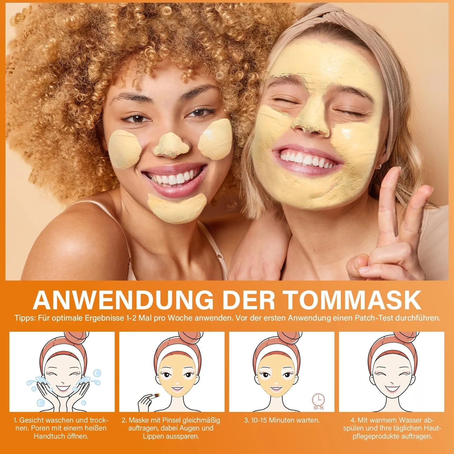 Маска Глина Куркума Вітамін C для обличчя, фото №5