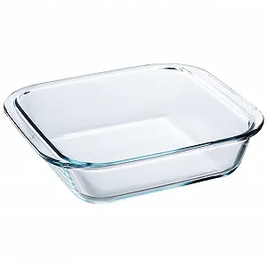 Форма для випікання 8 x 7 x 2 квадратна скляна жаростійка до 400 °C synthetic.ua - Фото 1