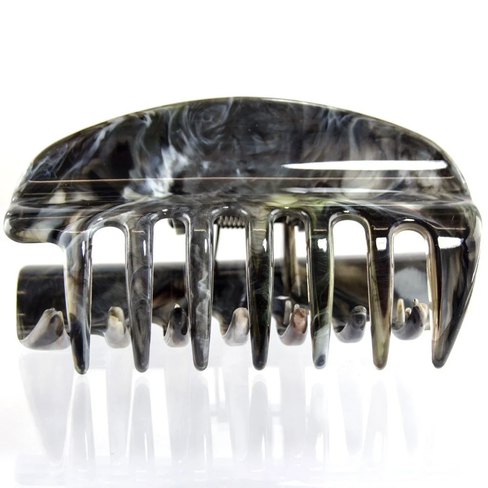 Заколка для волосся большая WeLoveBeads 10 см, закрытые бока, серый милитари, фото №1 Заколка для волосся большая WeLoveBeads 10 см, закрытые бока, серый милитари, фото №1