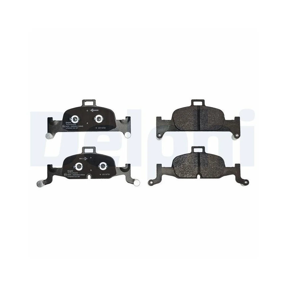 Комплект гальмівних колодок, дискове гальмо DELPHI LP3239 для AUDI, передня вісь, фото №1