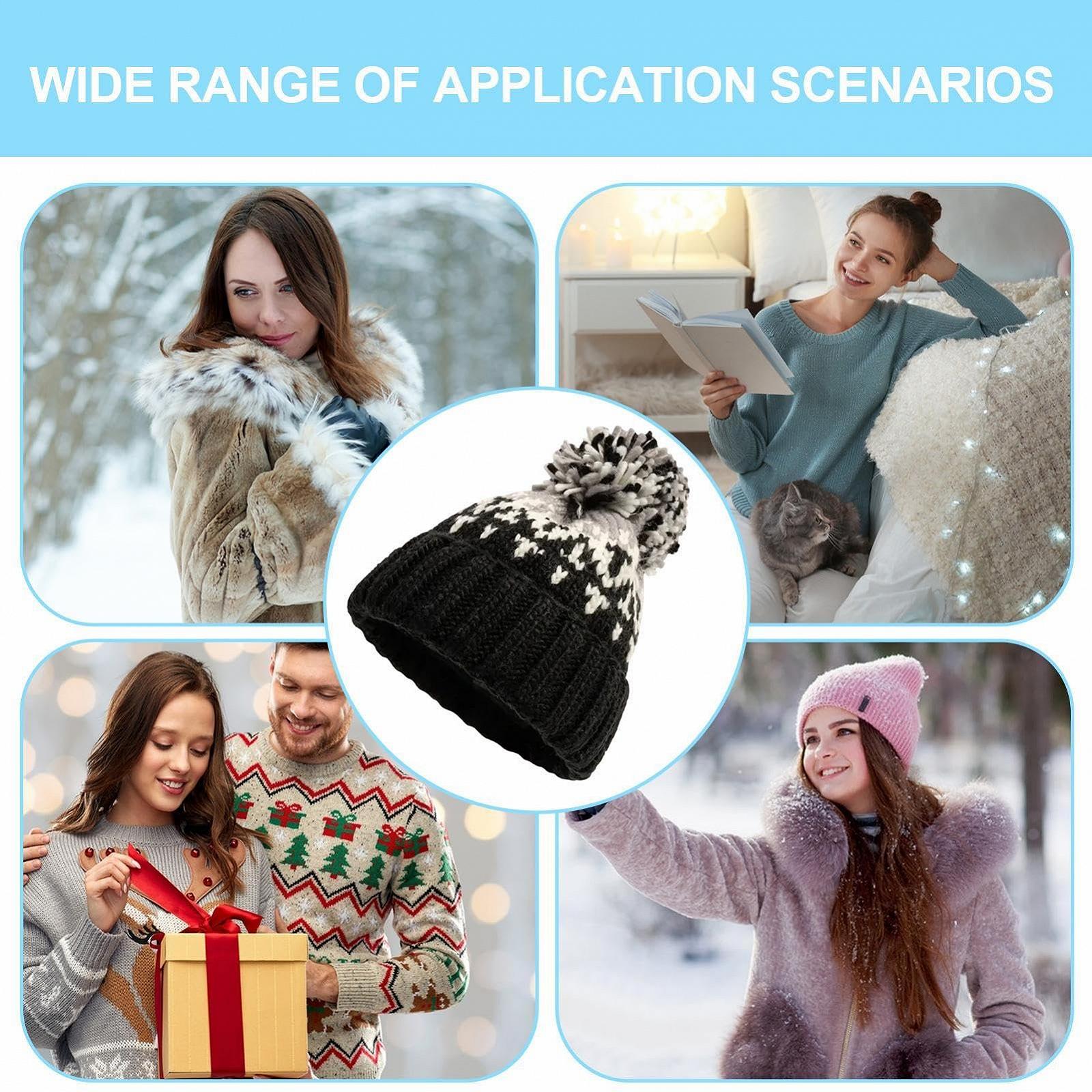 Вязаная шапка с помпоном Povanjer, разноцветная с помпоном, фото №4 Вязаная шапка с помпоном Povanjer, разноцветная с помпоном, фото №4