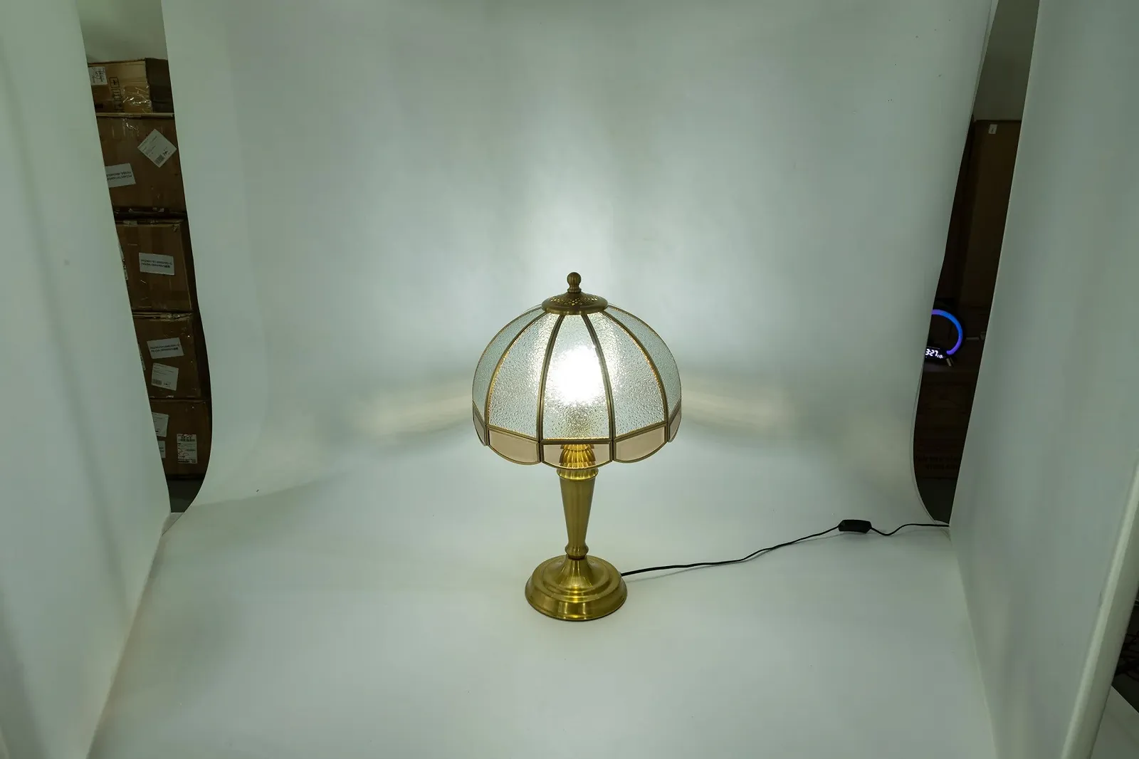 Настільна лампа приліжкова вінтажна металева з вимикачем на кабелі E27, фото №4