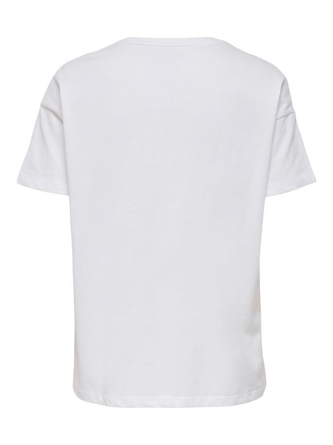 Футболка ONLISLA LIFE OVERSIZE FOIL TOP JRS 15245485-Bright -Print:IMPACT ONLY Білий XS, фото №5