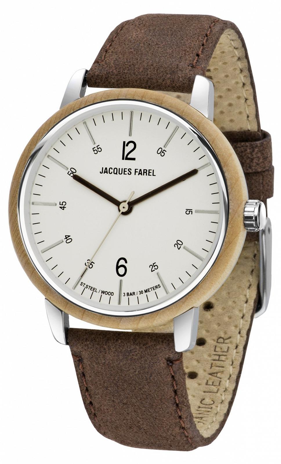 Жіночий годинник Дерев'яний Jacques FAREL Hayfield Maple Коричневий, фото №1