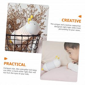 Настольная лампа Garneck Caterpillar LED Ночник Декоративная Настольная Лампа Кавай для Детской Комнаты С Литиевым Аккумулятором Гусеница Лампа Белый цена на synthetic.ua - Фото 1 Настольная лампа Garneck Caterpillar LED Ночник Декоративная Настольная Лампа Кавай для Детской Комнаты С Литиевым Аккумулятором Гусеница Лампа Белый synthetic.ua - Фото 1