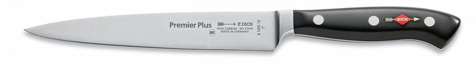 Набор ножей F. DICK Premier Plus 81098000 (Офисный нож 12 см, Поварской нож 21 см, Нож для карвинга 18 см, сталь X50CrMoV15, нержавеющая, 56° HRC) Черный, фото №3