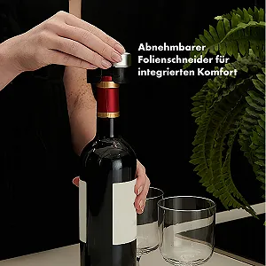 Штопор OXO SteeL з від'єднувальним відкривачем для винних пляшок, пластик, чорний synthetic.ua - Фото 1