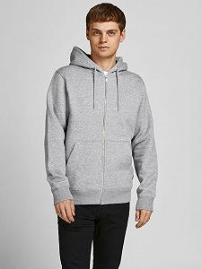Світшот Jack&Jones BASIC SWEAT ZIP HOOD NOOS 12191895 REG FIT Сірий L synthetic.ua - Фото 1