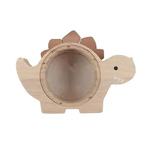 Скарбничка Динозавр Дерев'яна з акрилом - Фото 1